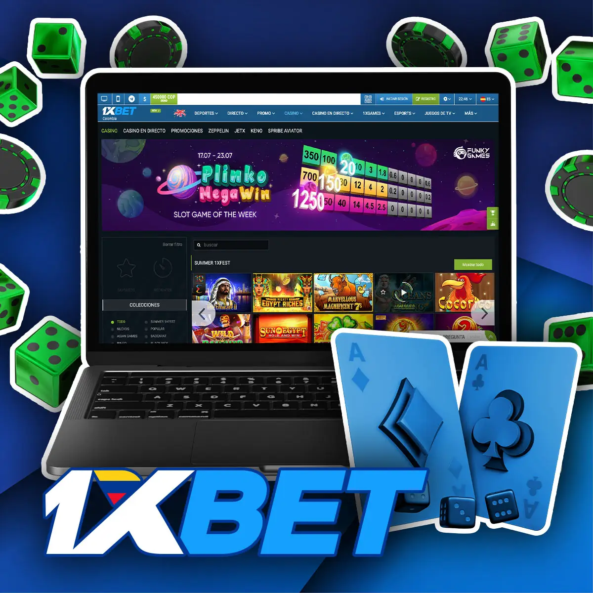 Mejor casino en línea 1xBet con grandes bonos
