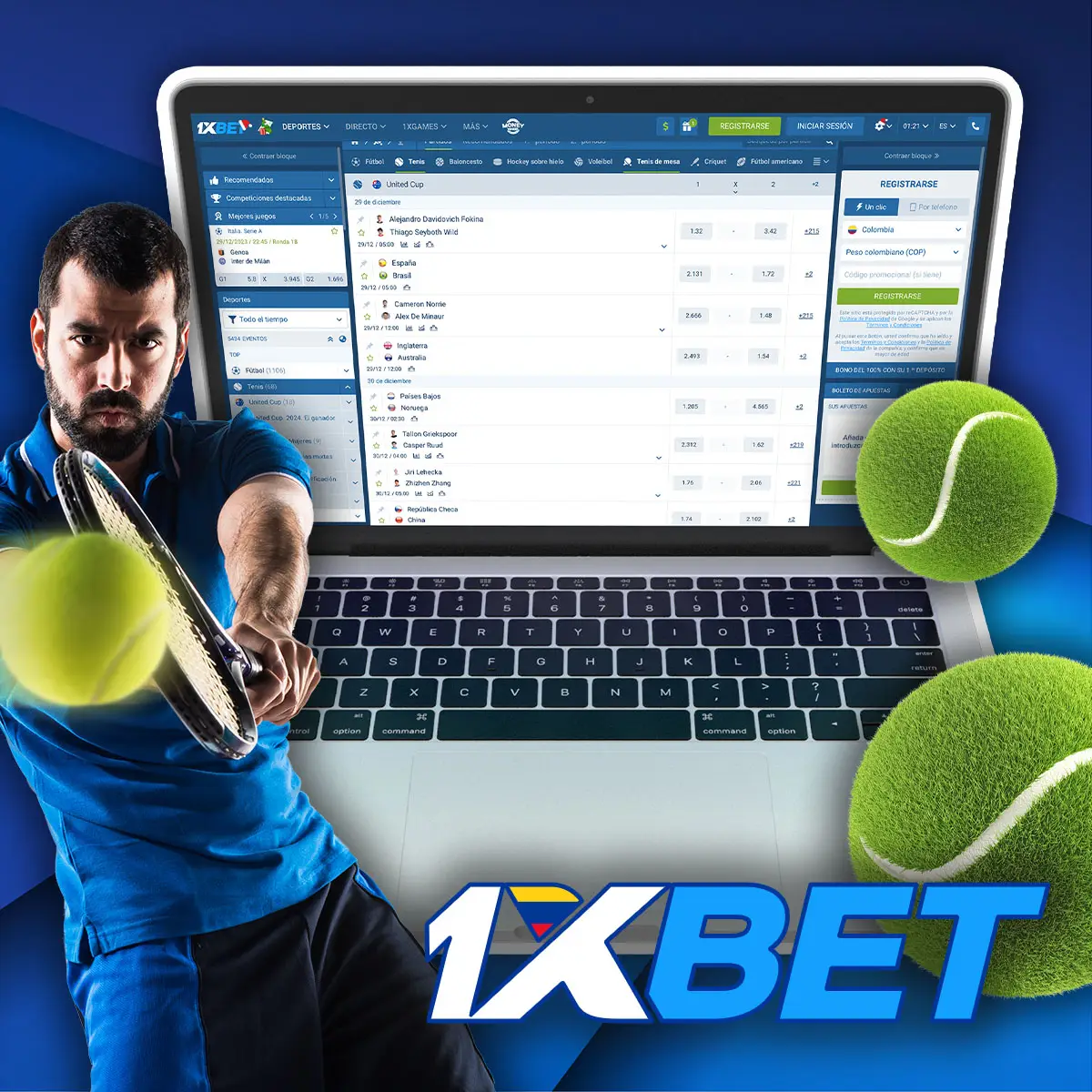 ¿Qué mercados de apuestas de tenis están disponibles en la plataforma 1xBet?